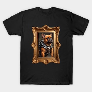 Framed Armored Orange French Bulldog T-Shirt